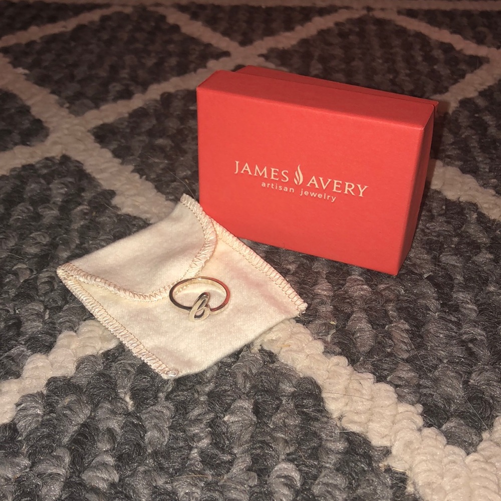 James Avery “b” initial ring